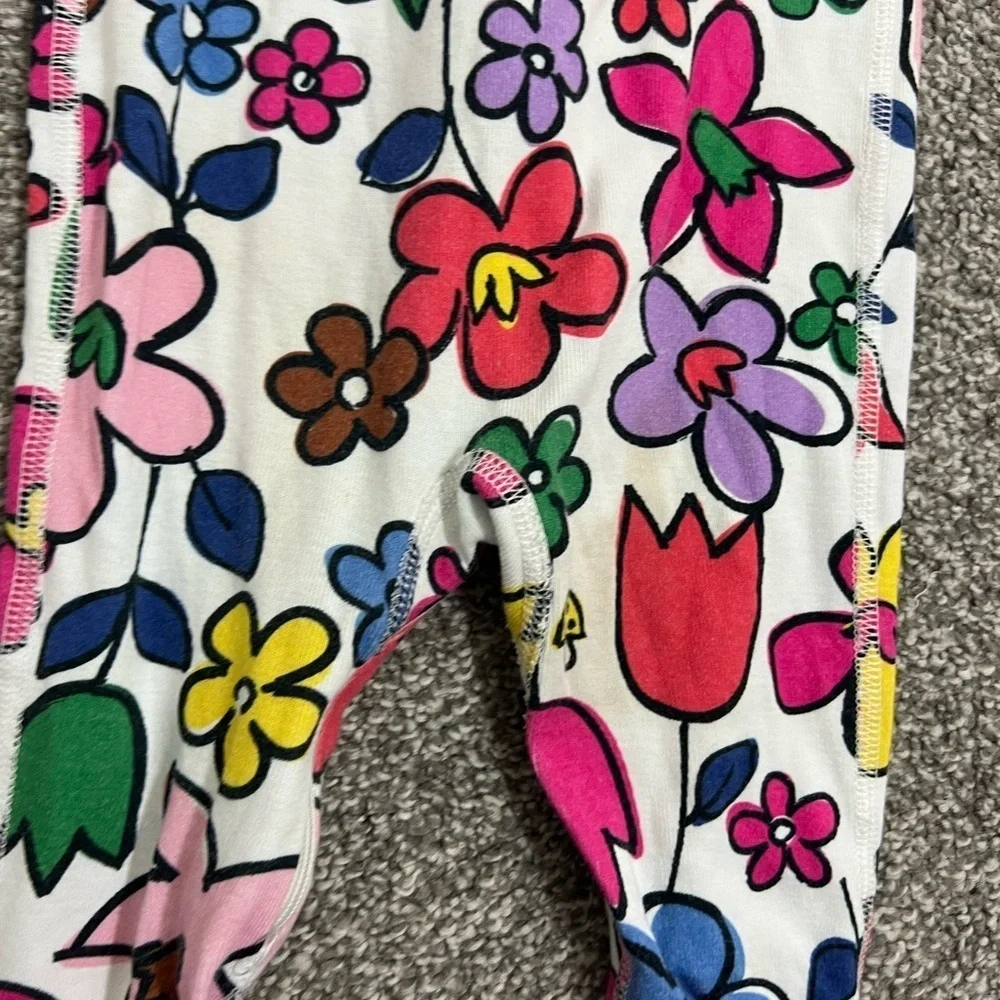 Hanna Andersson Floral Kids One Piece pajamas 6-12 months